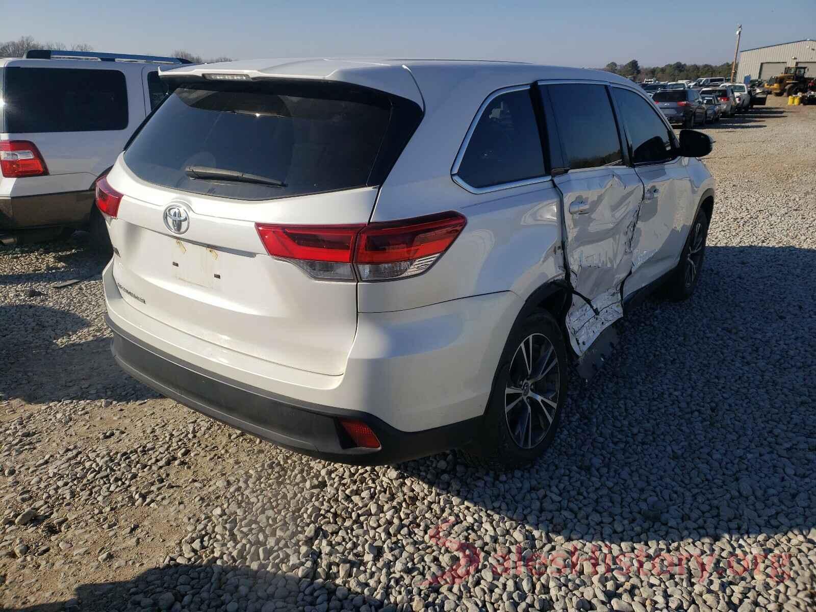 5TDZZRFH3KS294458 2019 TOYOTA HIGHLANDER