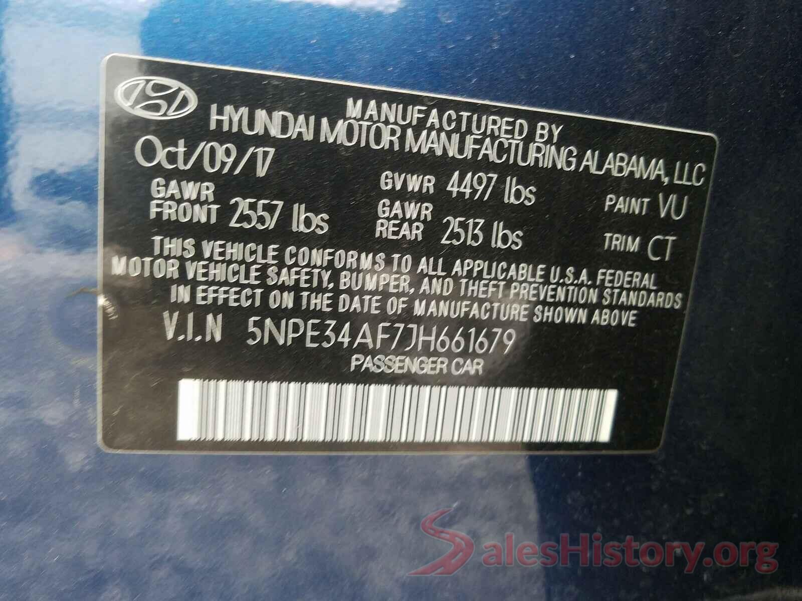 5NPE34AF7JH661679 2018 HYUNDAI SONATA