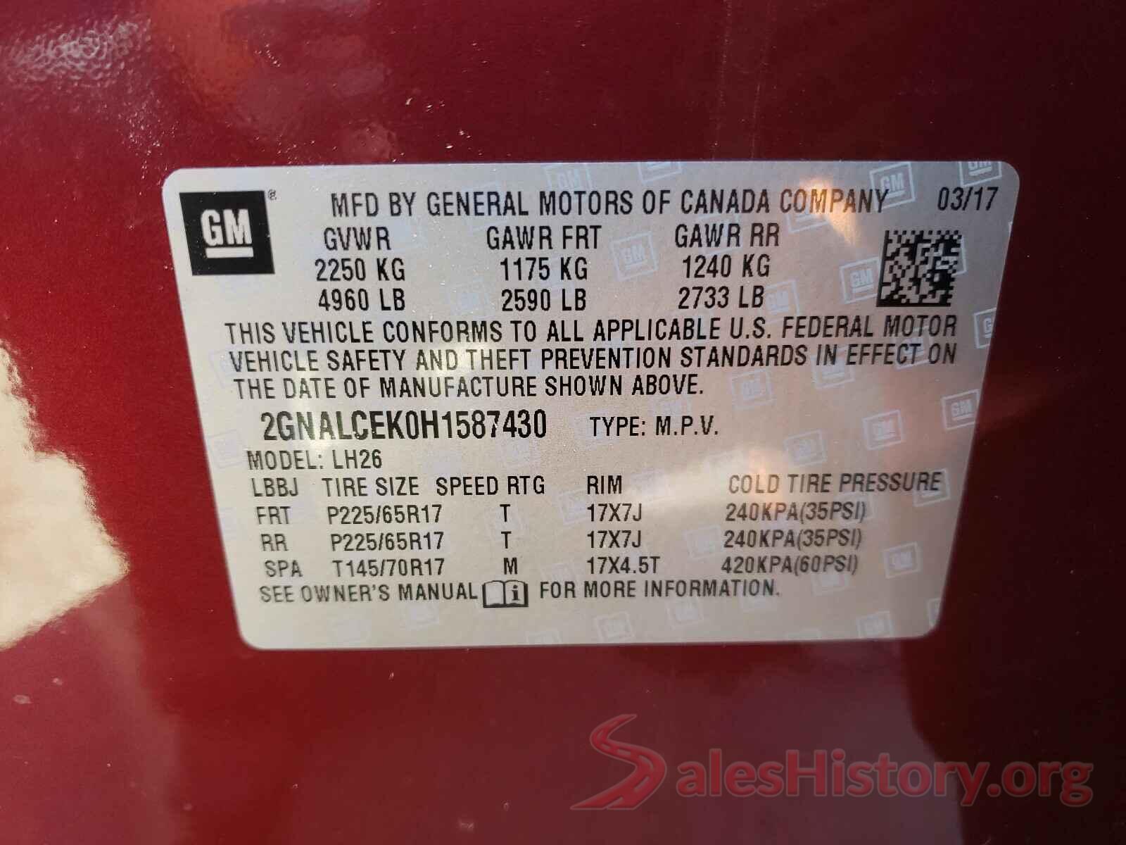 2GNALCEK0H1587430 2017 CHEVROLET EQUINOX