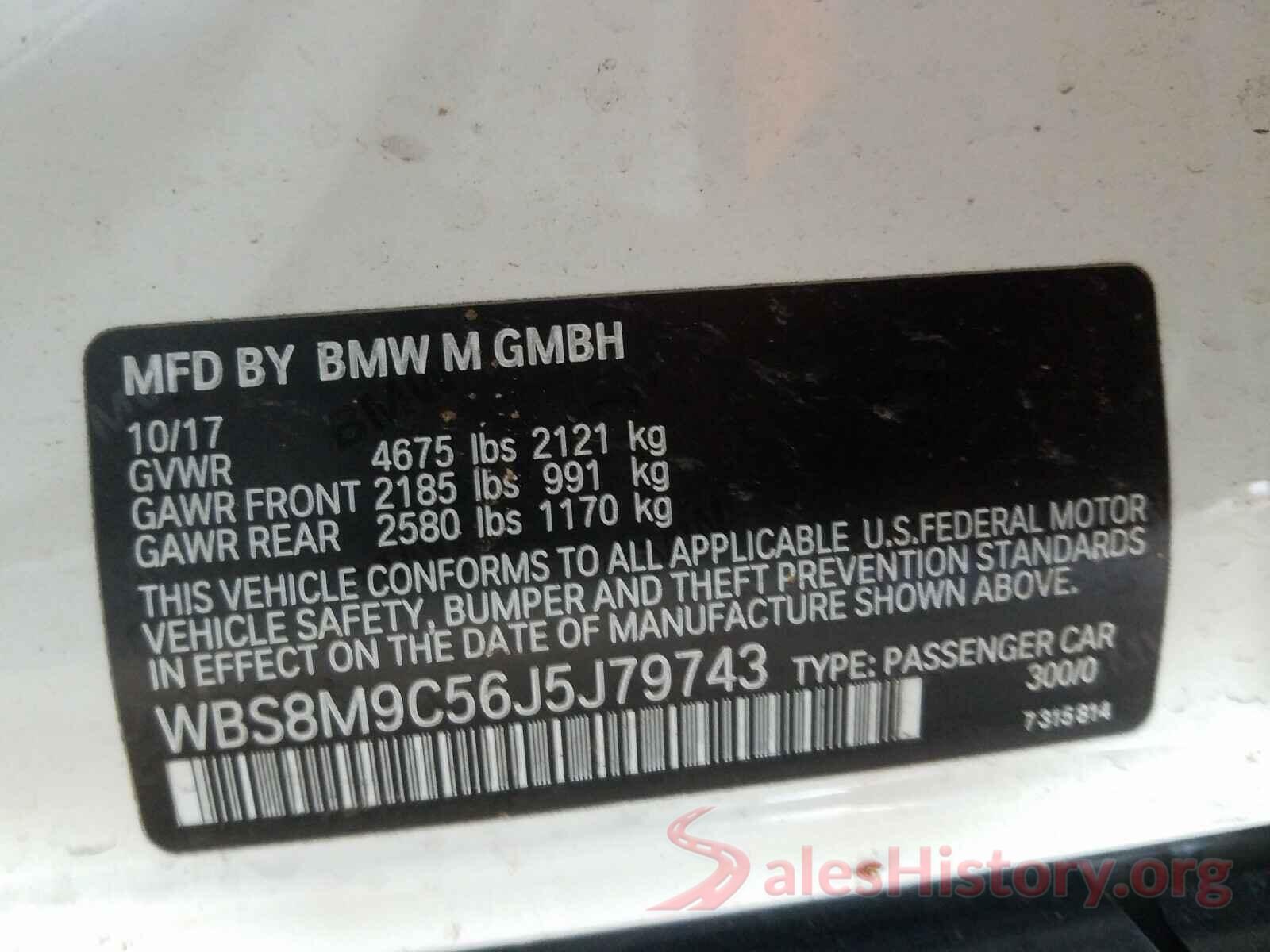 WBS8M9C56J5J79743 2018 BMW M3