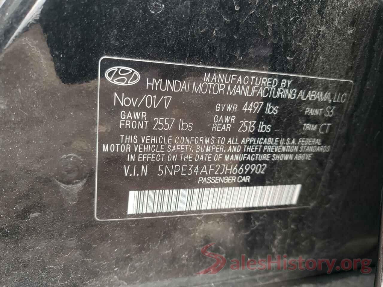 5NPE34AF2JH669902 2018 HYUNDAI SONATA