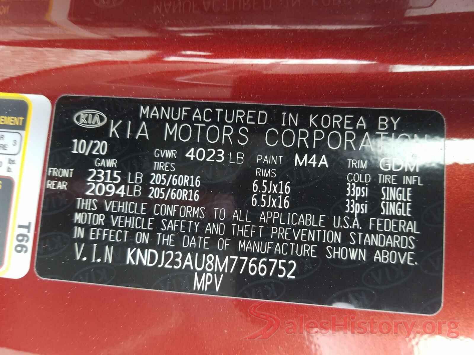 KNDJ23AU8M7766752 2021 KIA SOUL