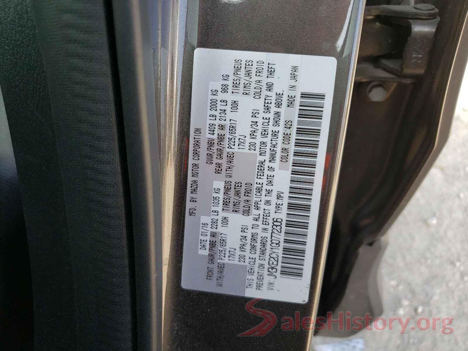 JM3KE2CY1G0772306 2016 MAZDA CX-5