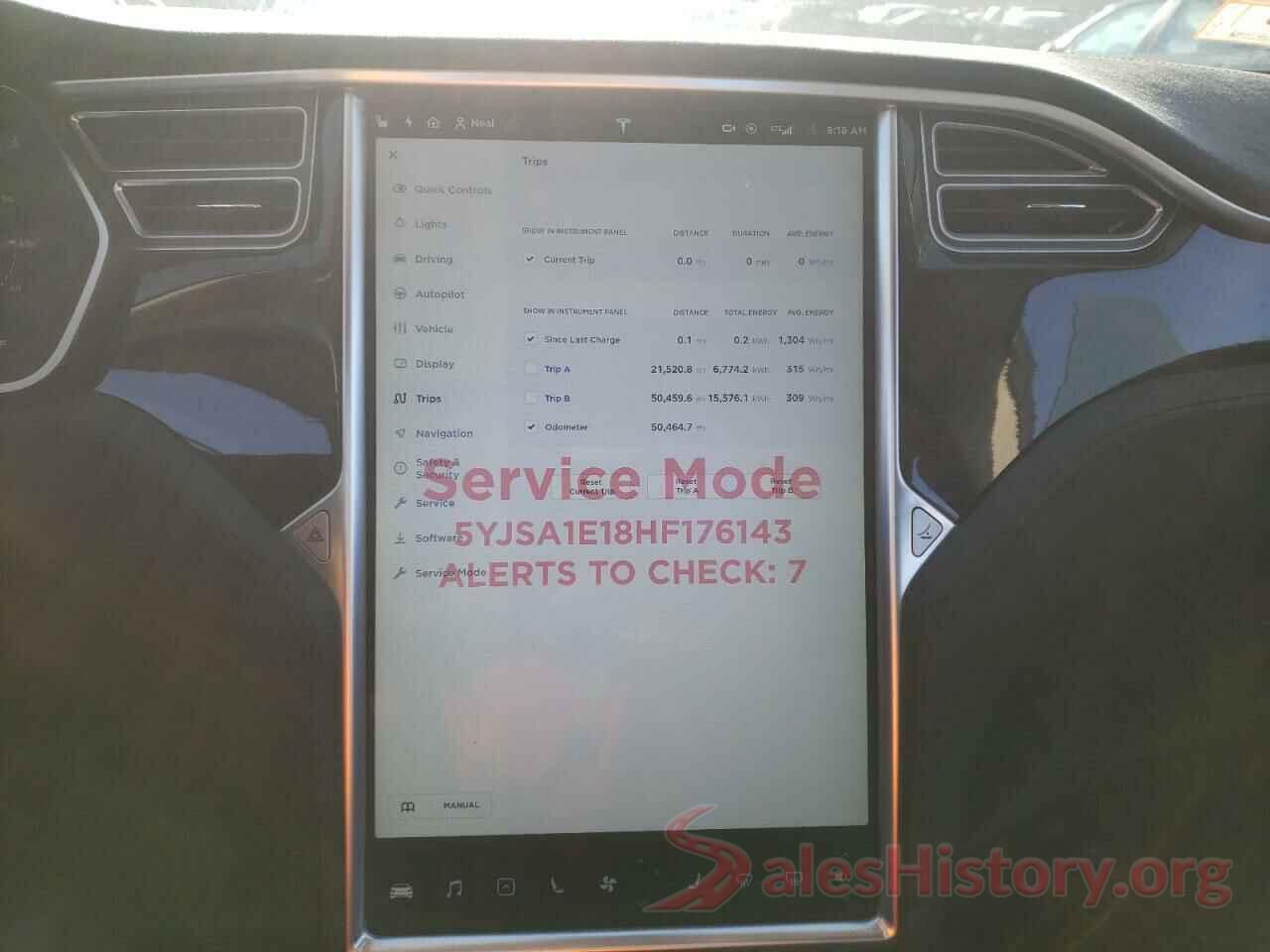 5YJSA1E18HF176143 2017 TESLA MODEL S