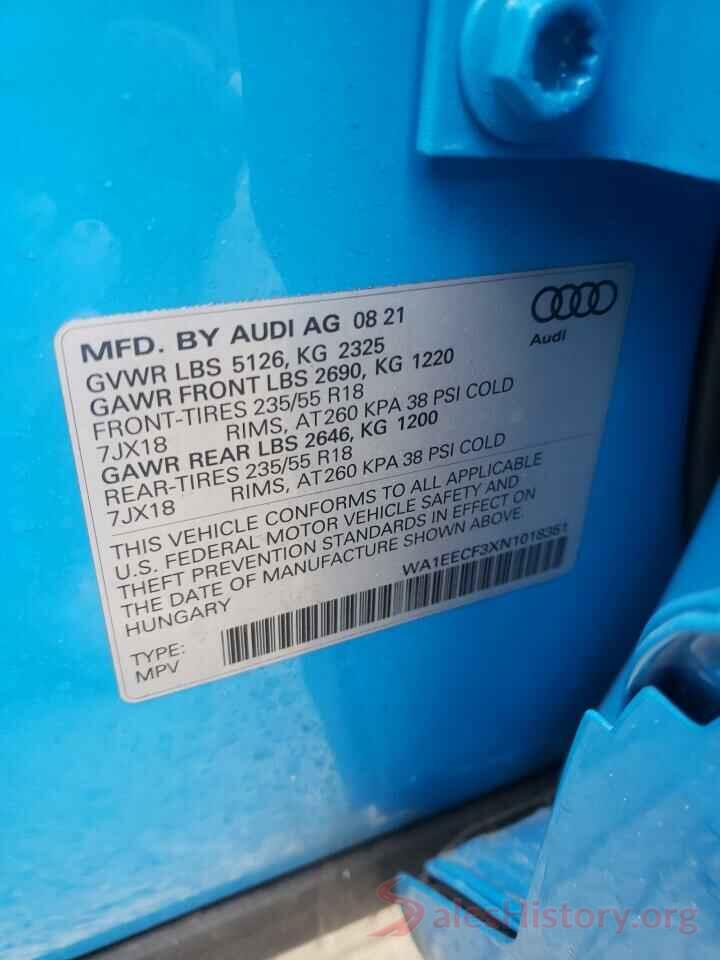 WA1EECF3XN1018351 2022 AUDI Q3