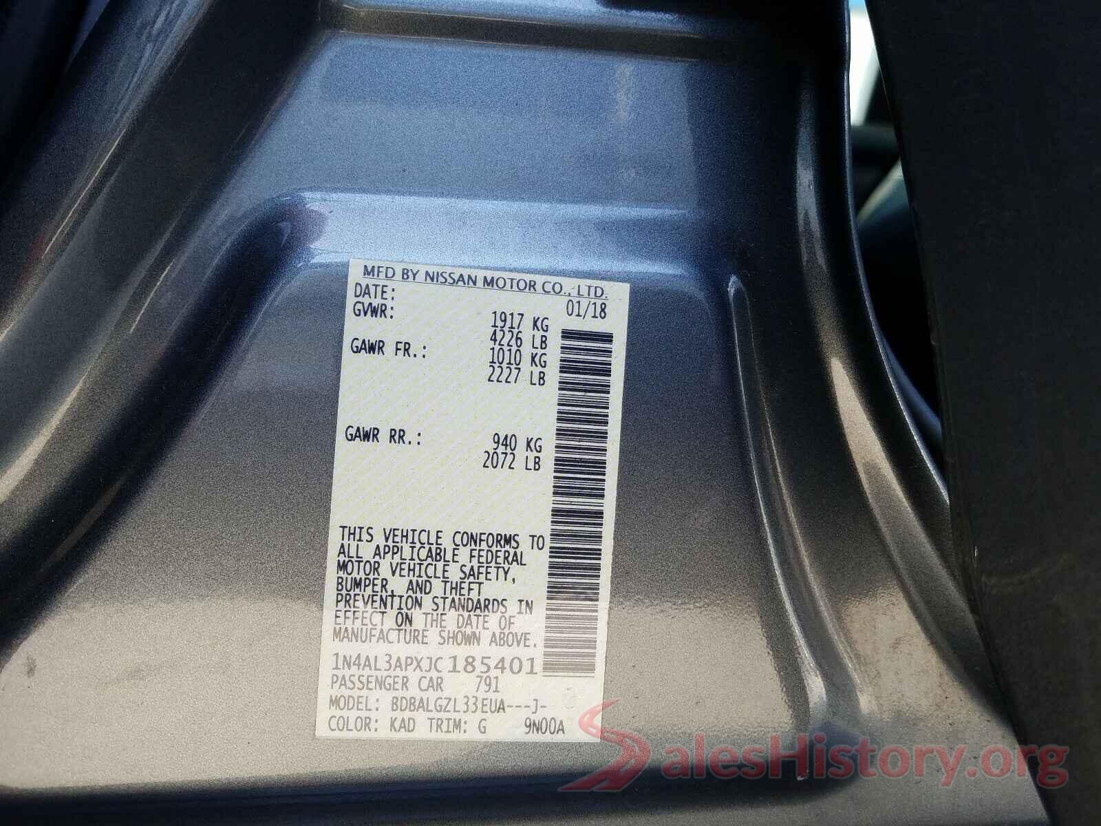 1N4AL3APXJC185401 2018 NISSAN ALTIMA