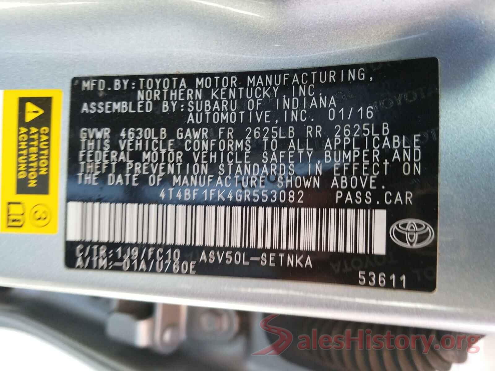 4T4BF1FK4GR553082 2016 TOYOTA CAMRY