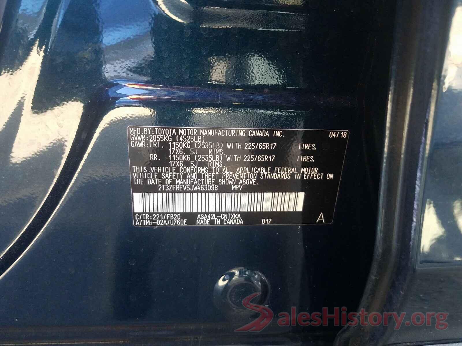 2T3ZFREV5JW463098 2018 TOYOTA RAV4