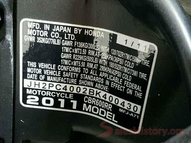 JH2PC4002BK400430 2011 HONDA CBR CYCLE