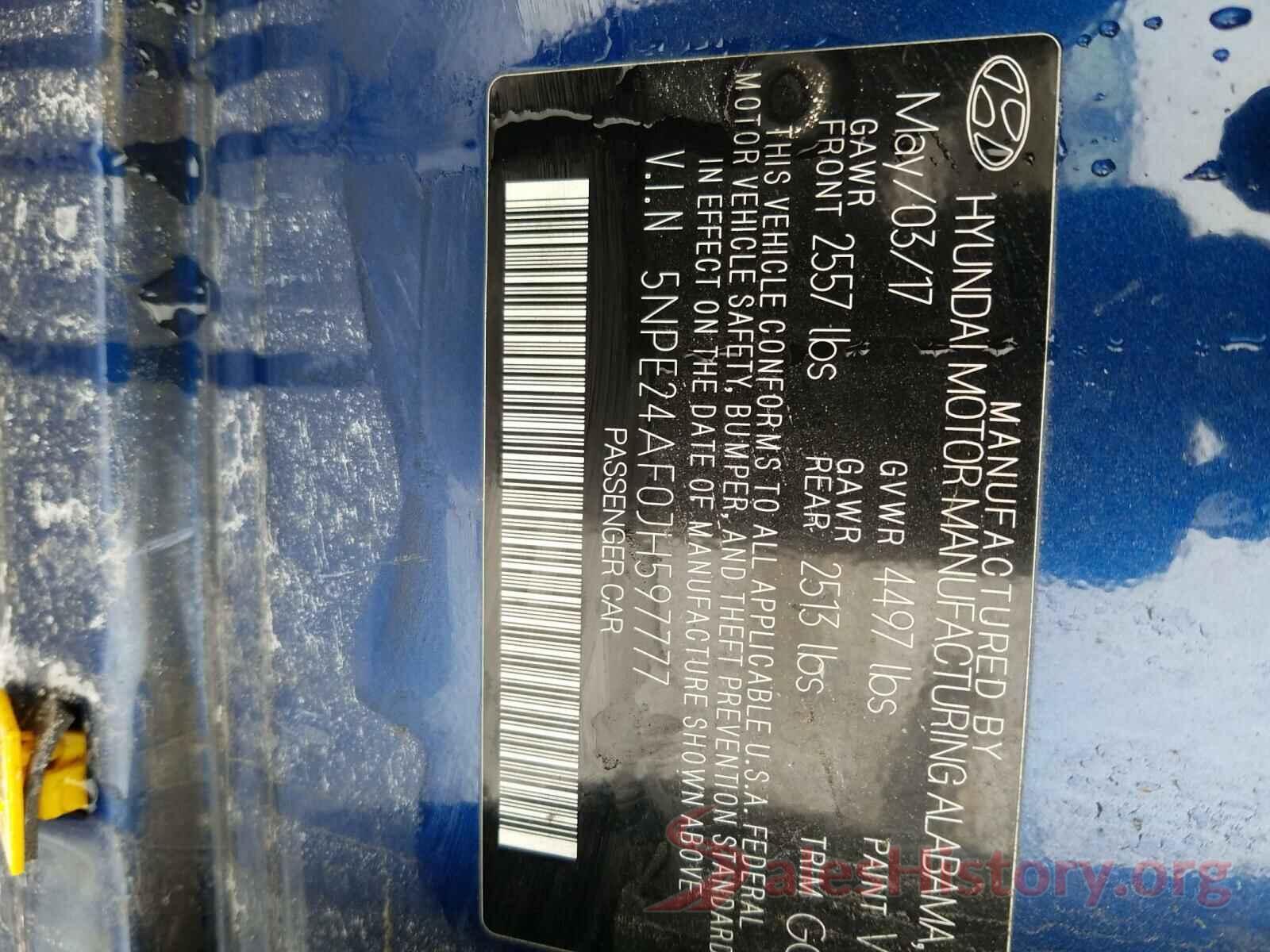 5NPE24AF0JH597777 2018 HYUNDAI SONATA