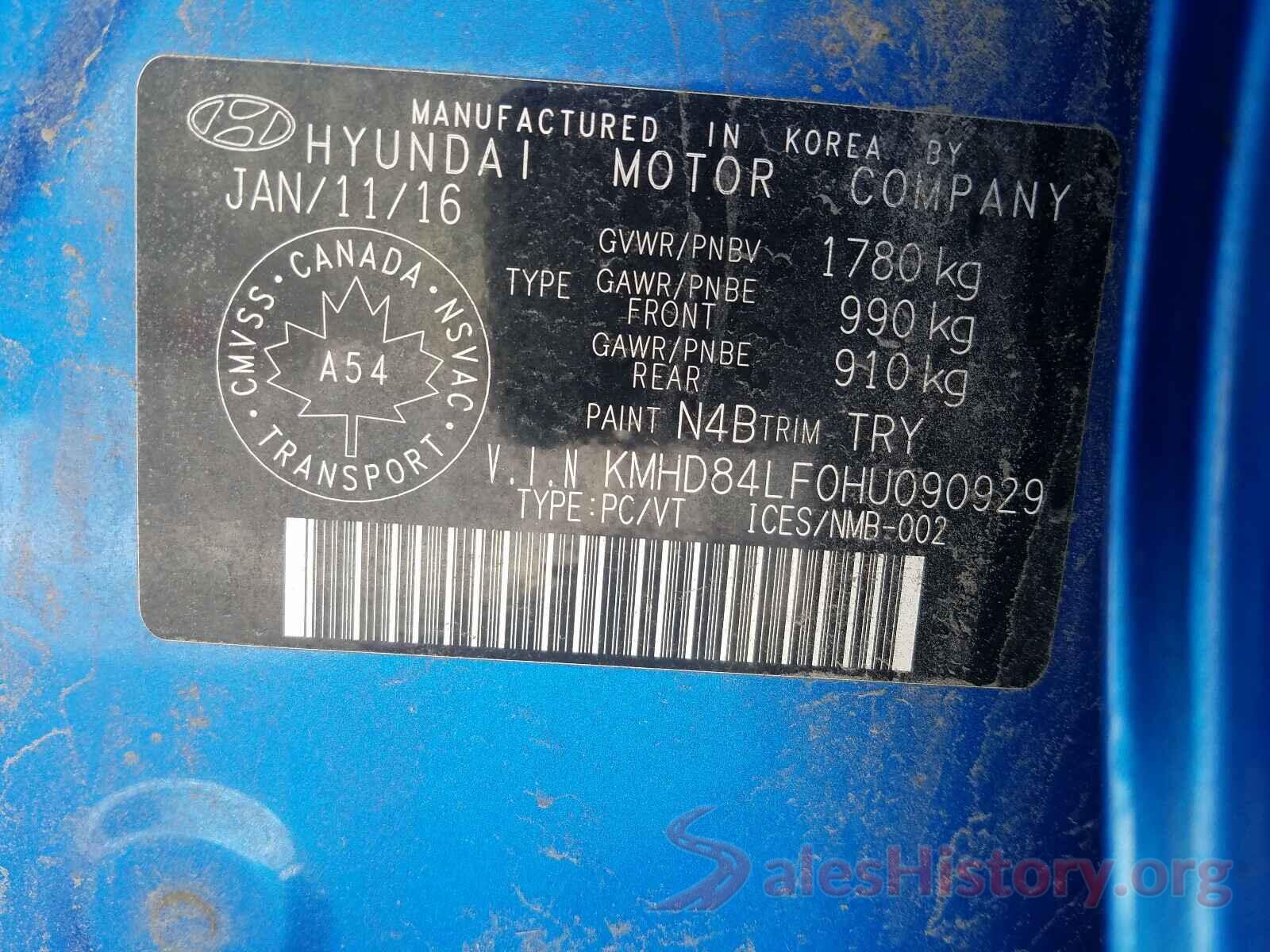 KMHD84LF0HU090929 2017 HYUNDAI ELANTRA