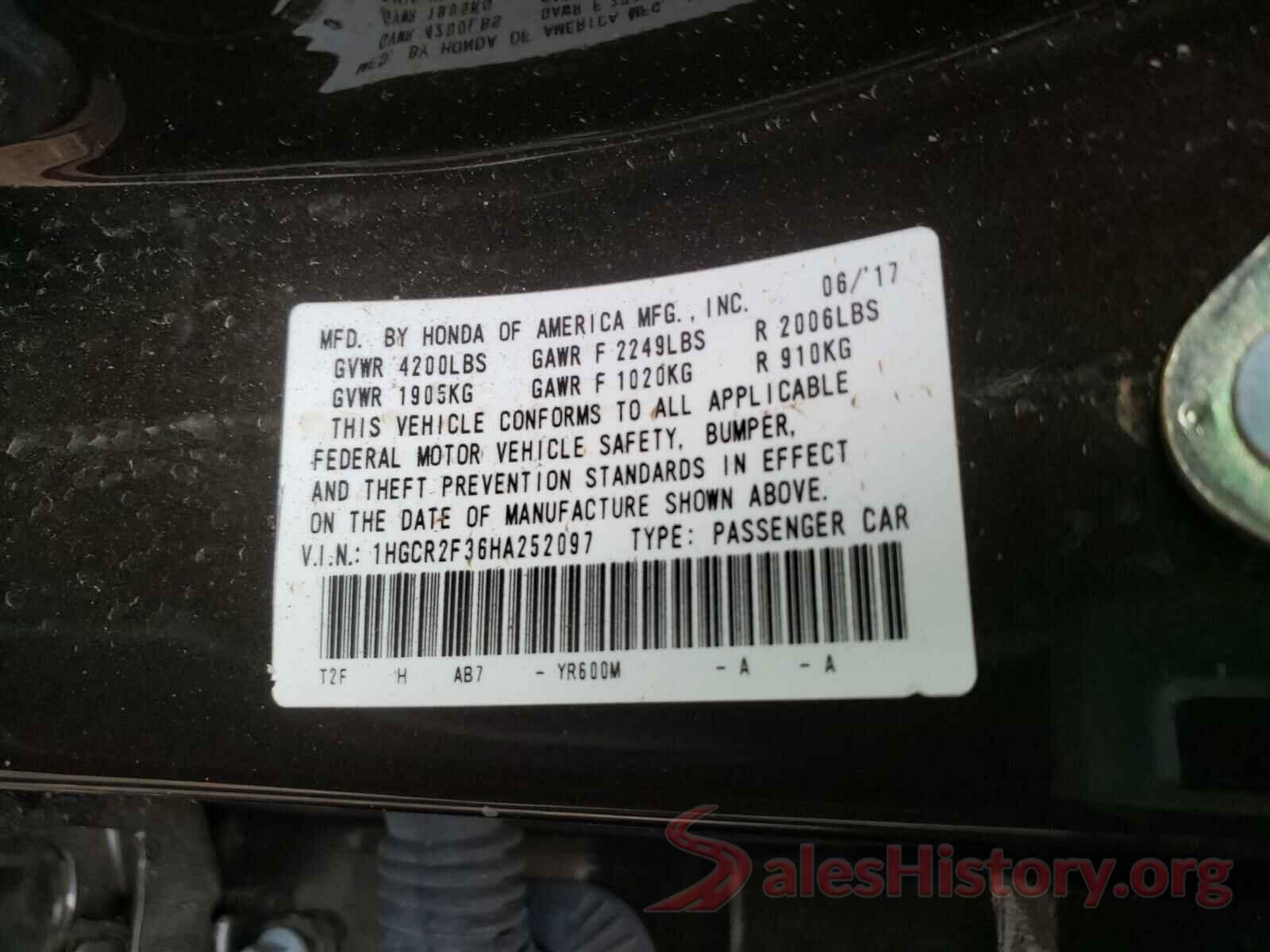 1HGCR2F36HA252097 2017 HONDA ACCORD