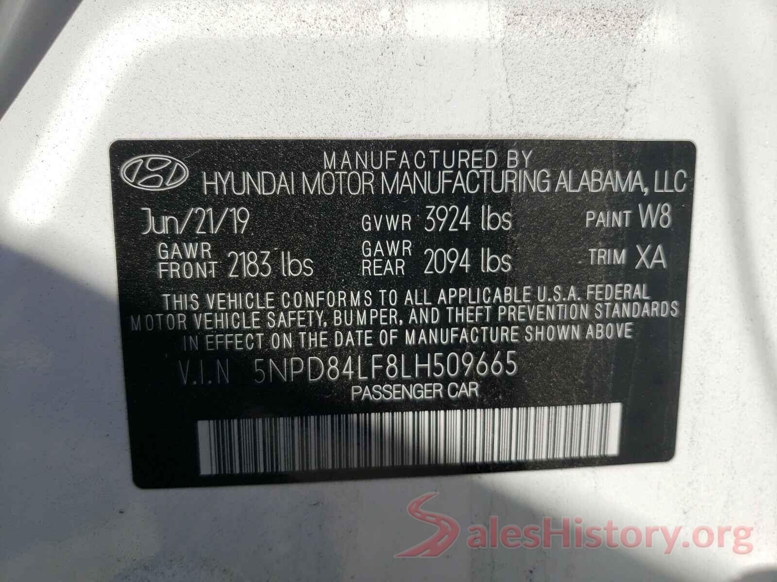 5NPD84LF8LH509665 2020 HYUNDAI ELANTRA