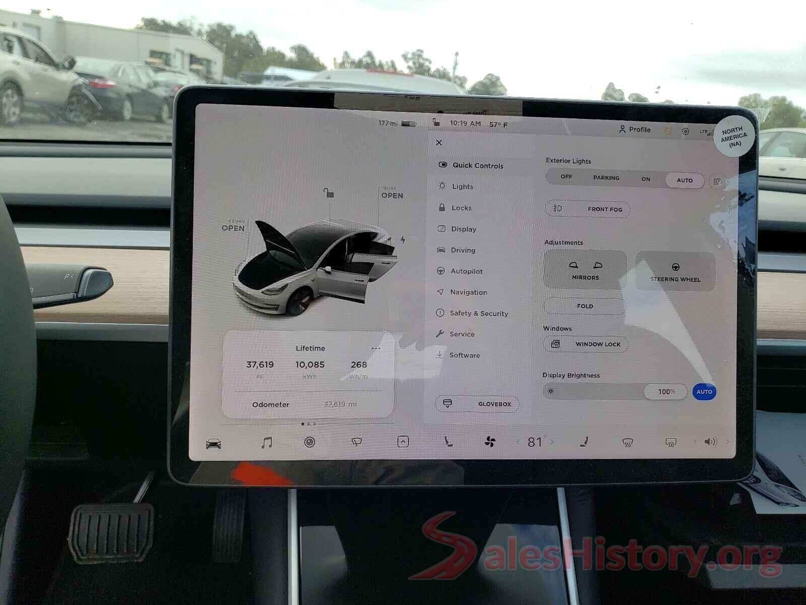 5YJ3E1EB6KF437438 2019 TESLA MODEL 3