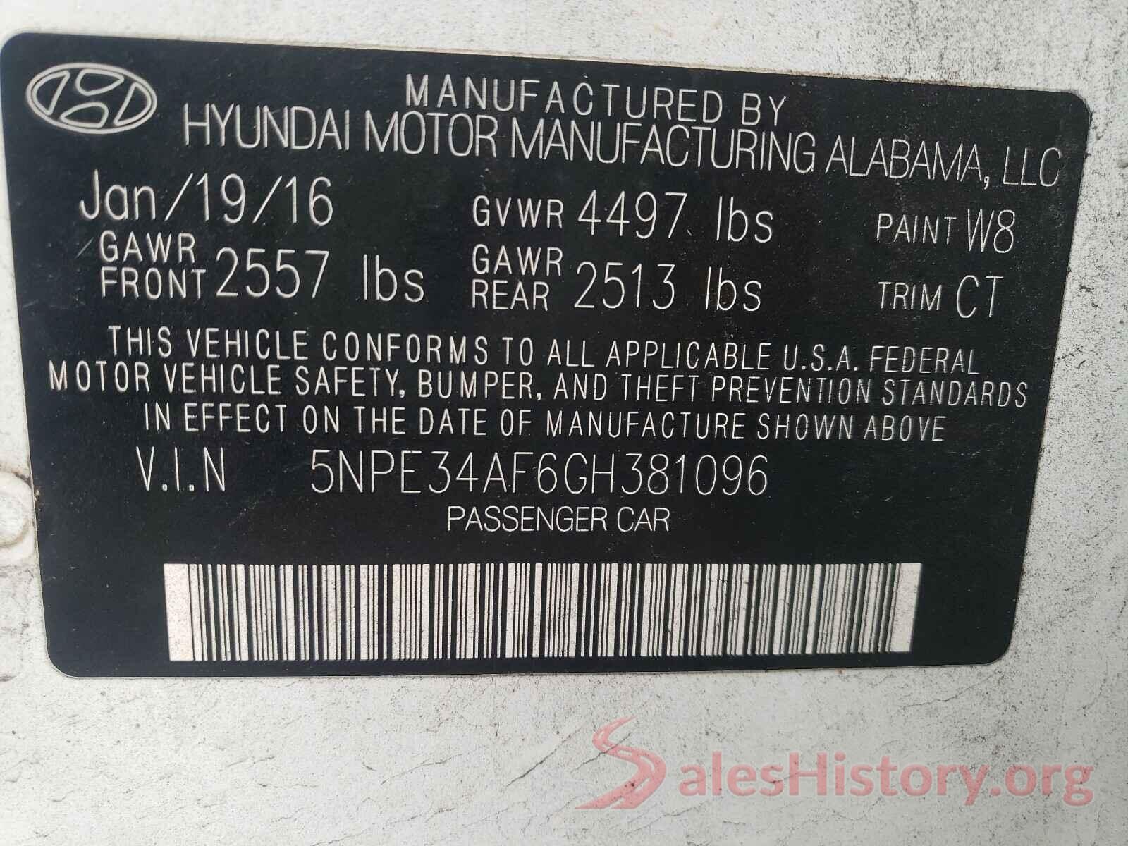 5NPE34AF6GH381096 2016 HYUNDAI SONATA