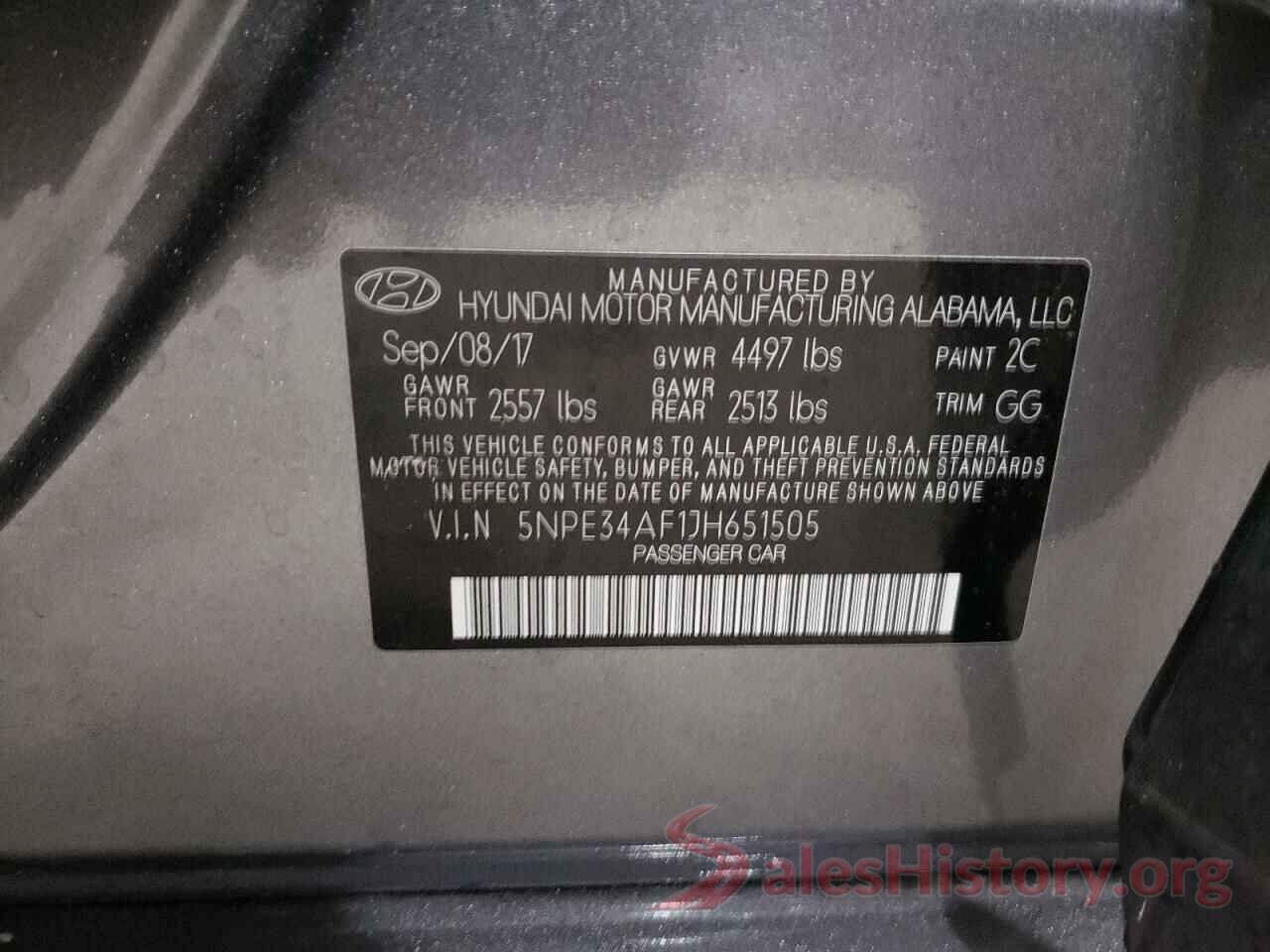 5NPE34AF1JH651505 2018 HYUNDAI SONATA