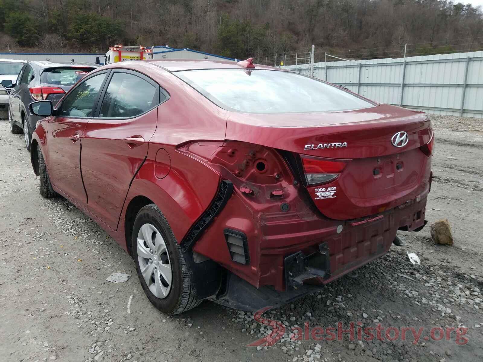 5NPDH4AE9GH669313 2016 HYUNDAI ELANTRA