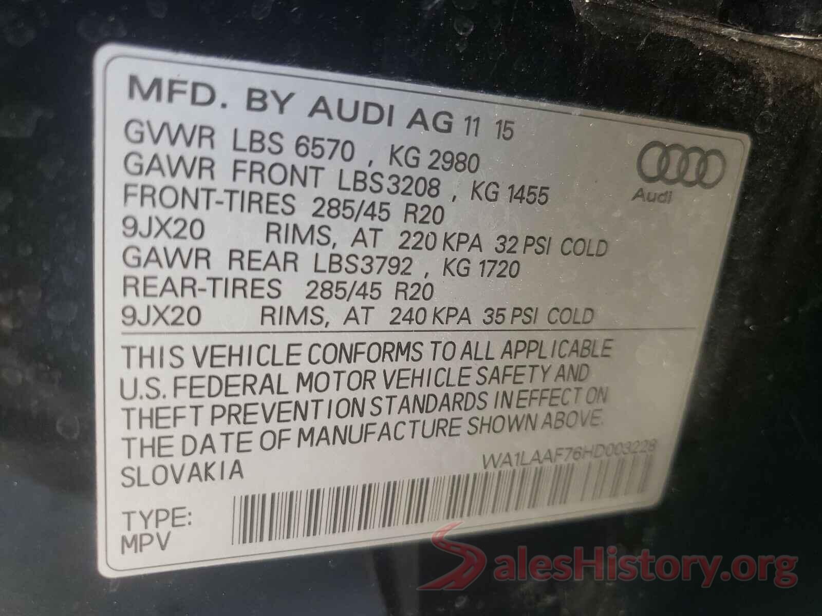 WA1LAAF76HD003228 2017 AUDI Q7