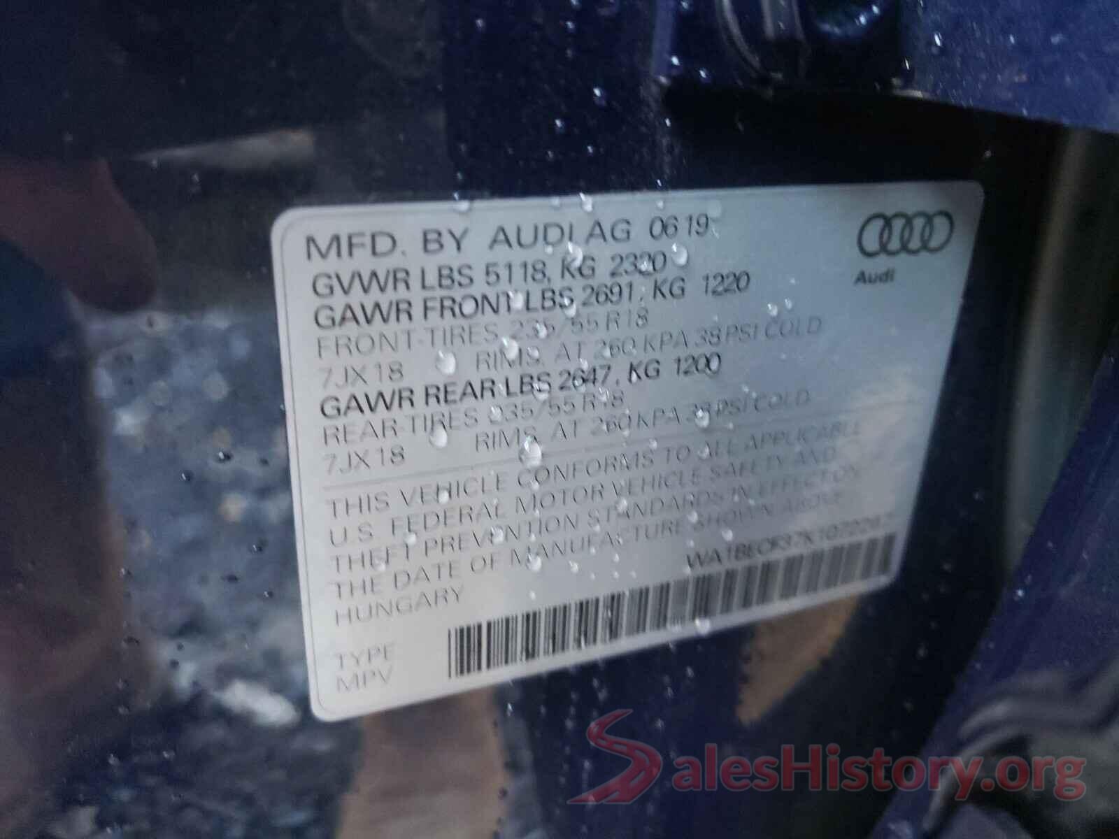 WA1BECF37K1072267 2019 AUDI Q3