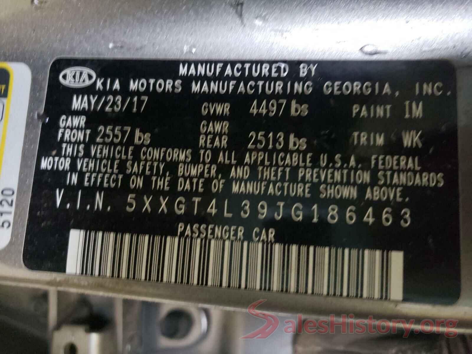 5XXGT4L39JG186463 2018 KIA OPTIMA