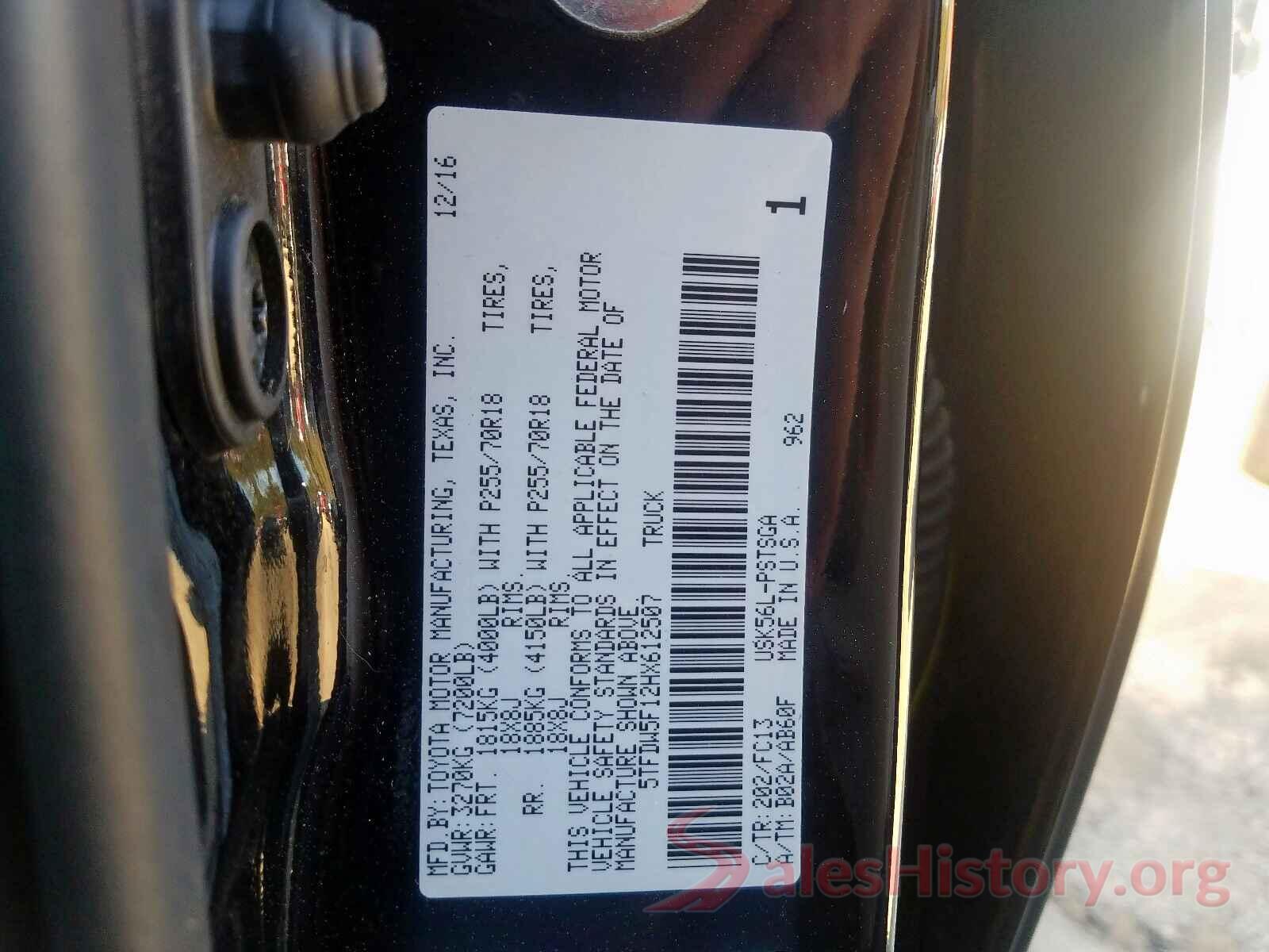 5TFDW5F12HX612507 2017 TOYOTA TUNDRA