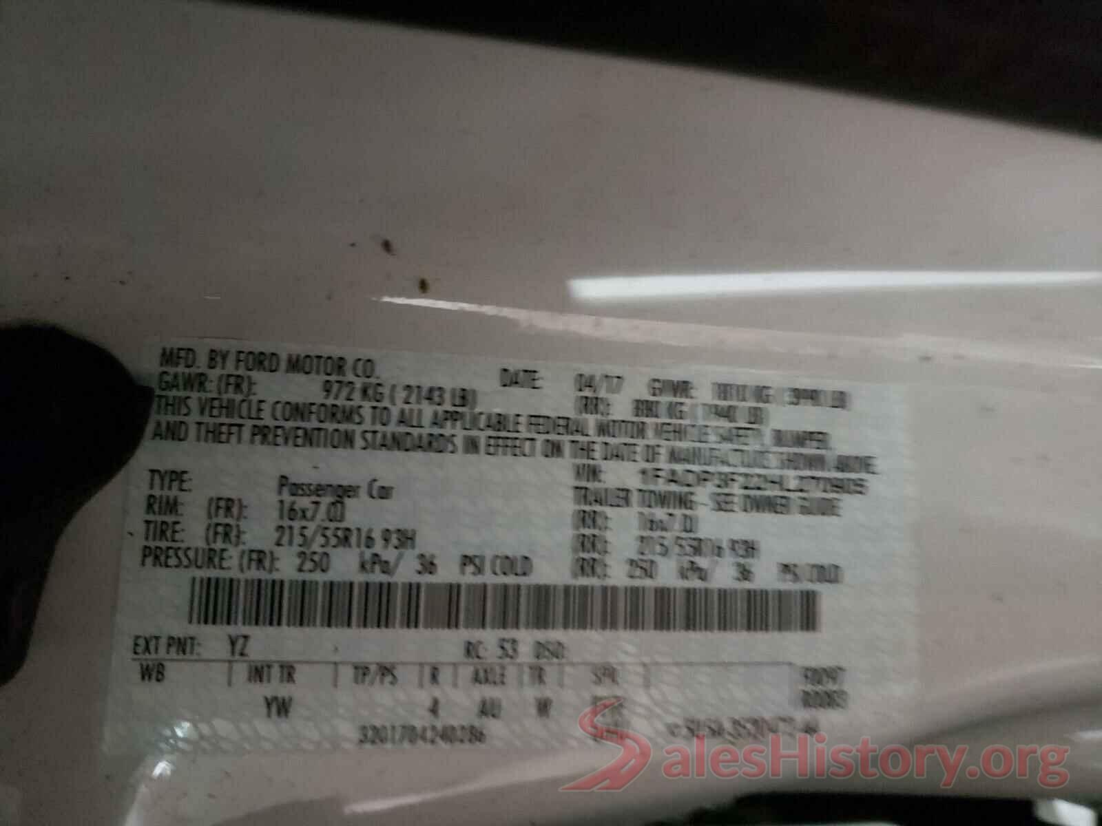 1FADP3F22HL270905 2017 FORD FOCUS