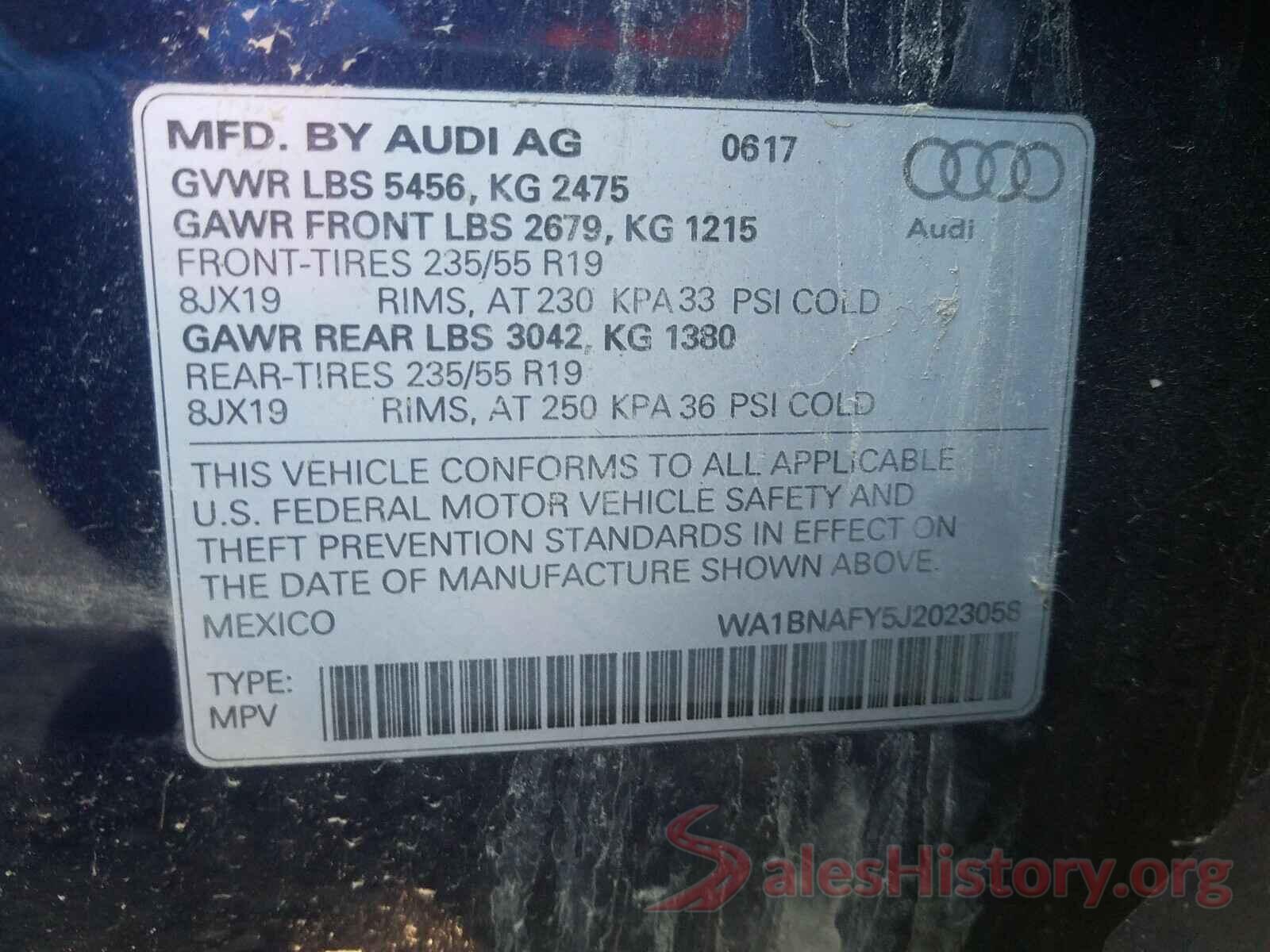 WA1BNAFY5J2023058 2018 AUDI Q5