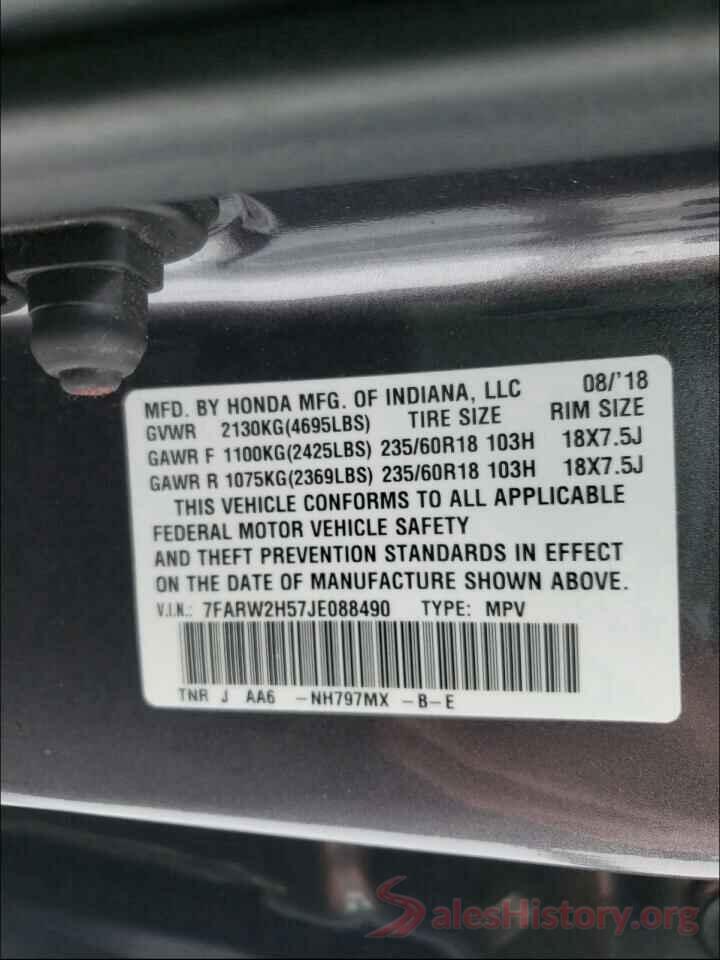 7FARW2H57JE088490 2018 HONDA CRV