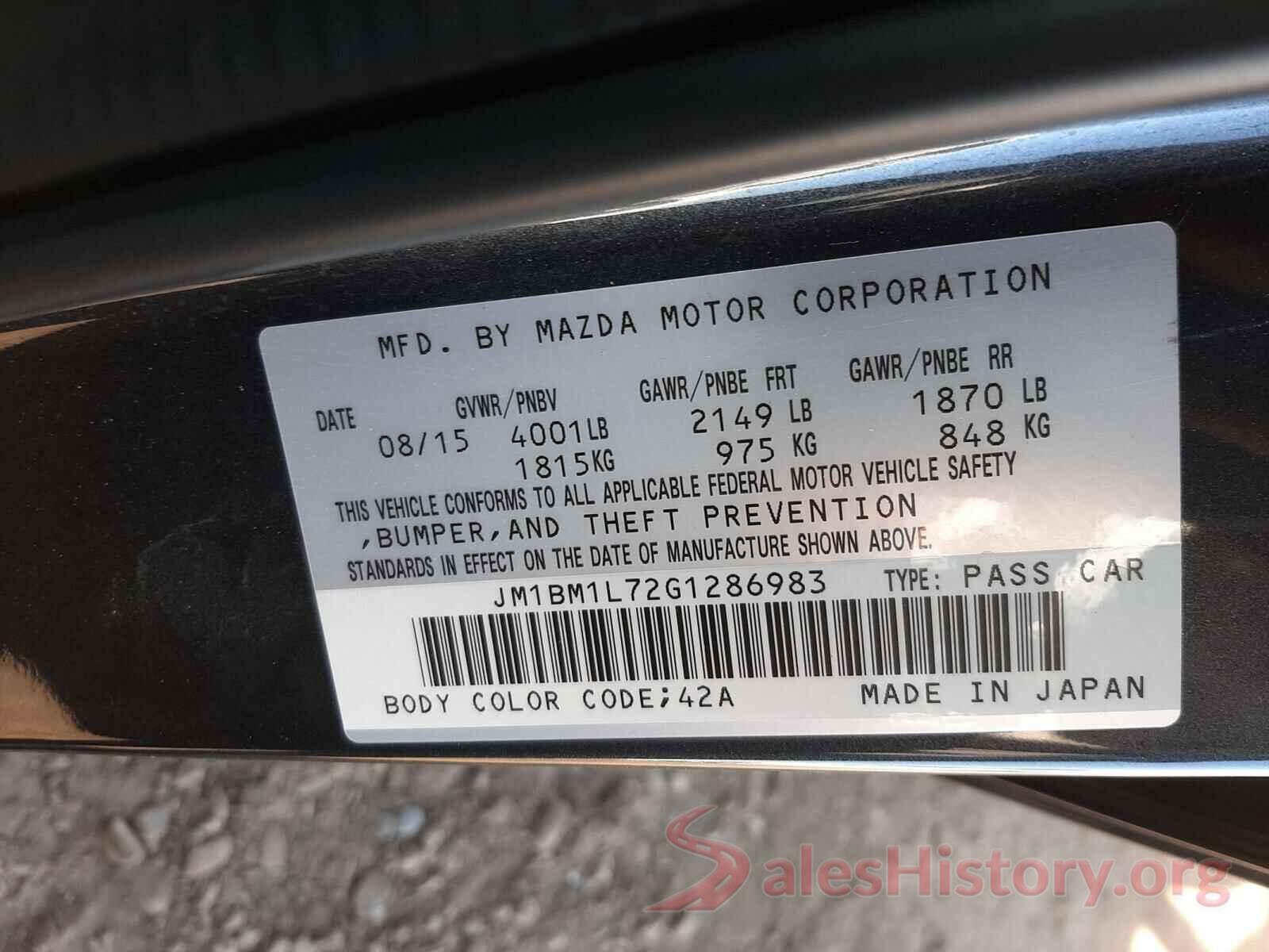 JM1BM1L72G1286983 2016 MAZDA 3