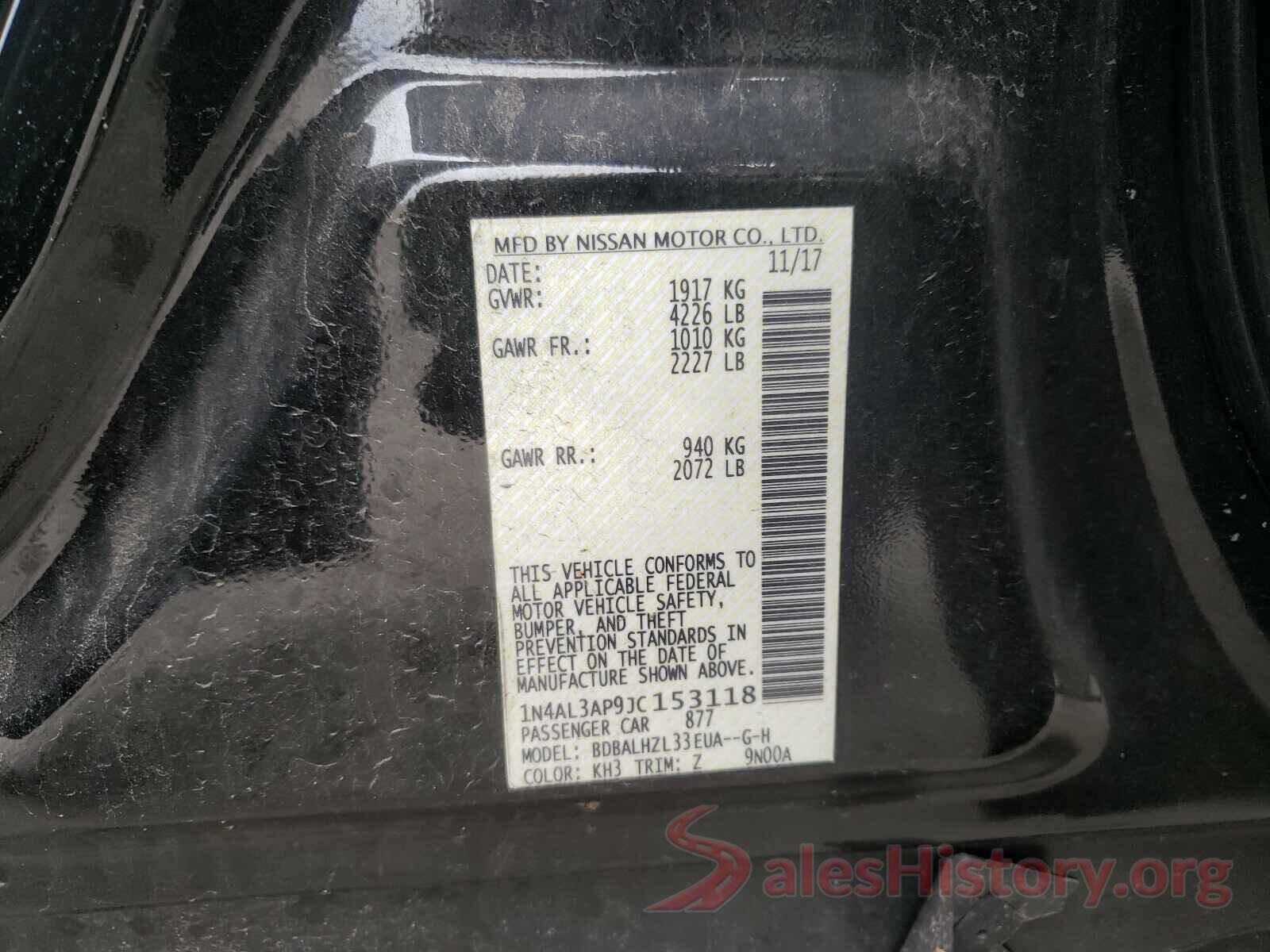 1N4AL3AP9JC153118 2018 NISSAN ALTIMA