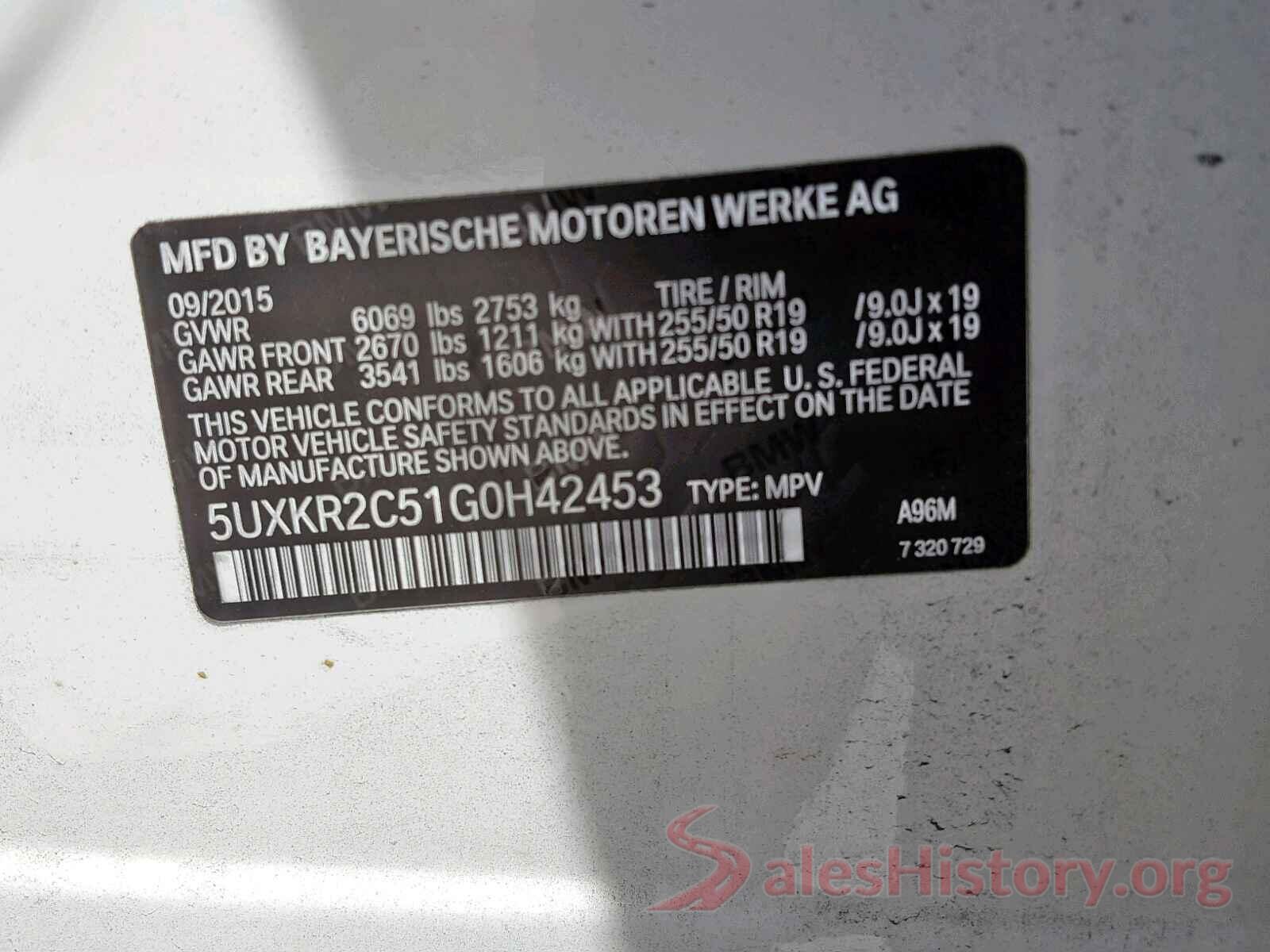 5UXKR2C51G0H42453 2016 BMW X5 SDRIVE3