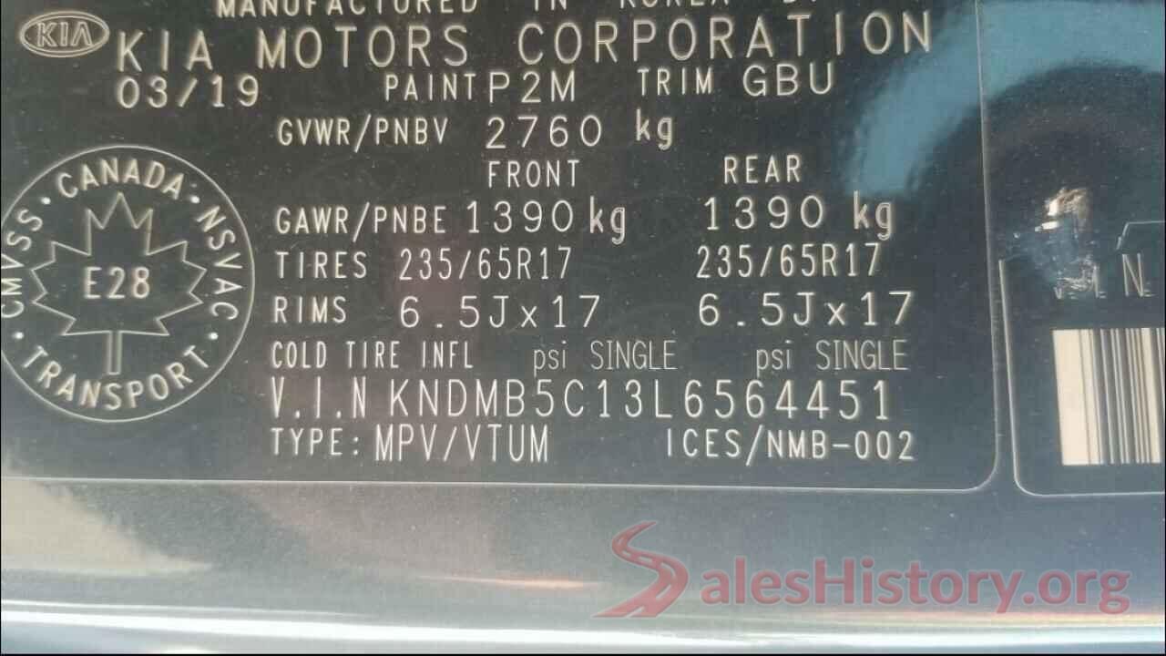 KNDMB5C13L6564451 2020 KIA SEDONA