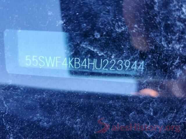 55SWF4KB4HU223944 2017 MERCEDES-BENZ C CLASS