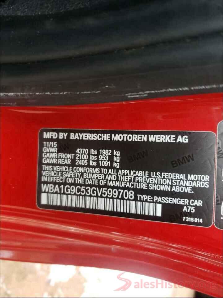 WBA1G9C53GV599708 2016 BMW 2 SERIES