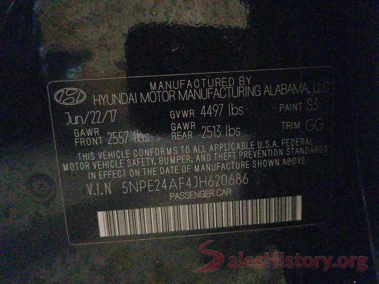 5NPE24AF4JH620686 2018 HYUNDAI SONATA