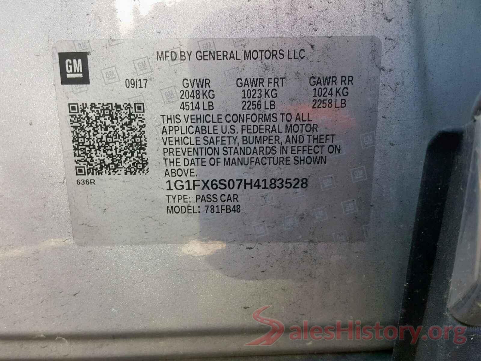 1G1FX6S07H4183528 2017 CHEVROLET BOLT