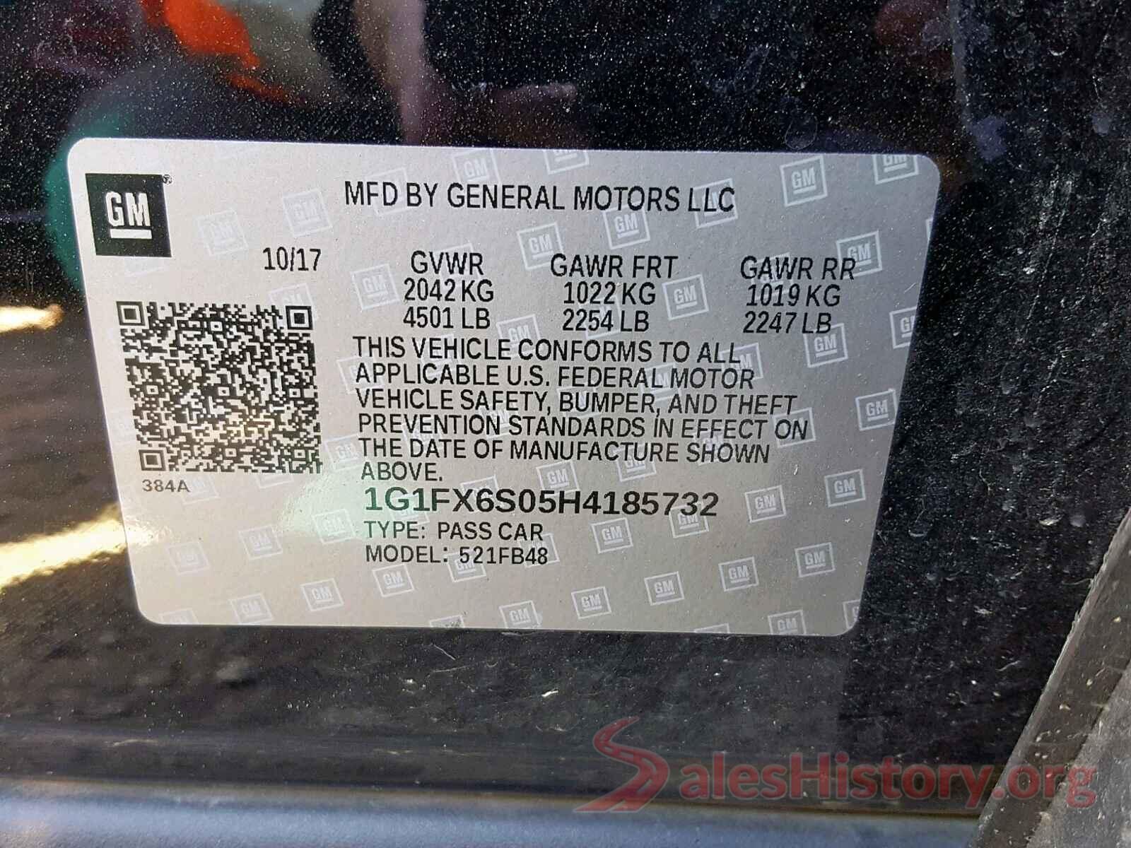 1G1FX6S05H4185732 2017 CHEVROLET BOLT