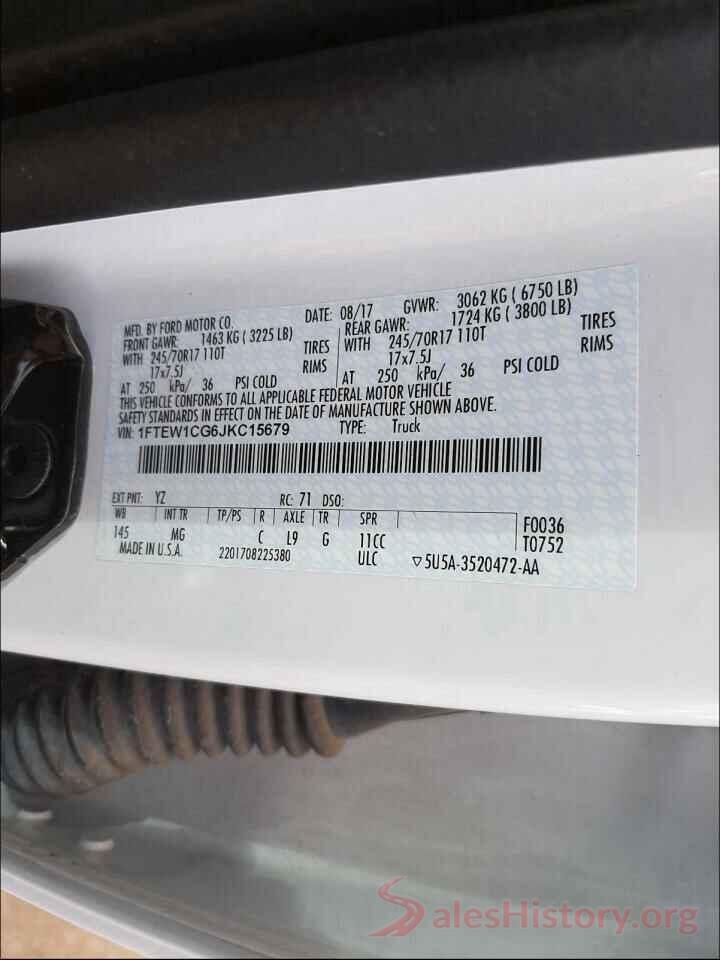 1FTEW1CG6JKC15679 2018 FORD F150