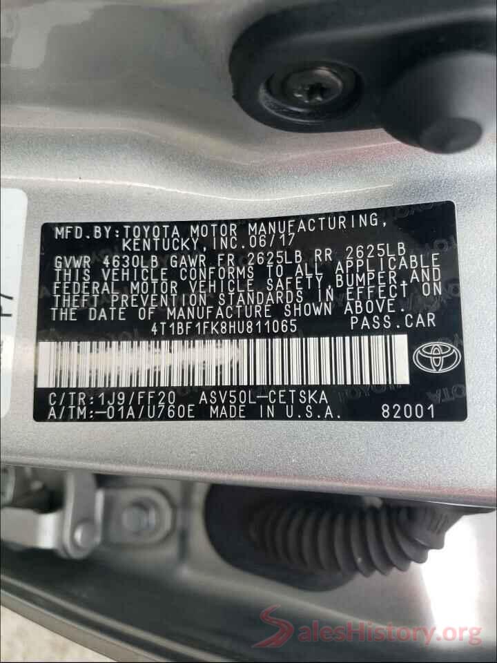 4T1BF1FK8HU811065 2017 TOYOTA CAMRY