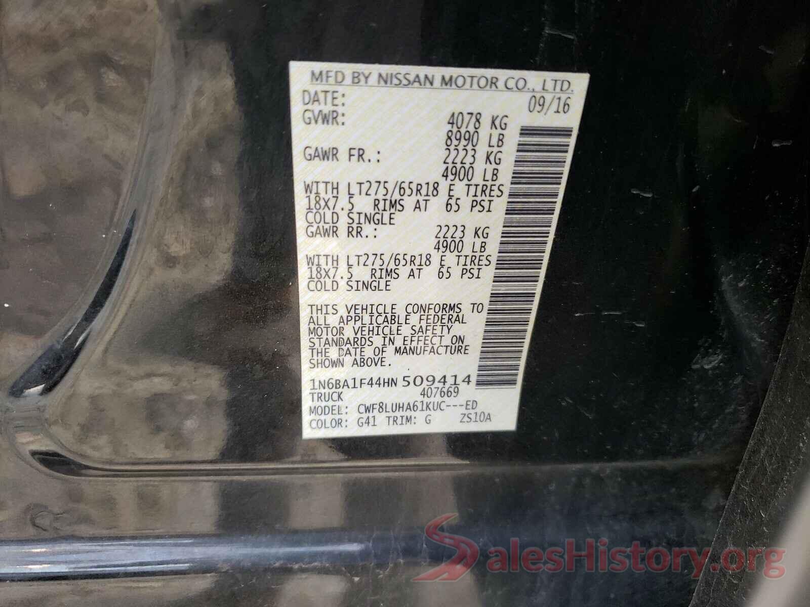 1N6BA1F44HN509414 2017 NISSAN TITAN