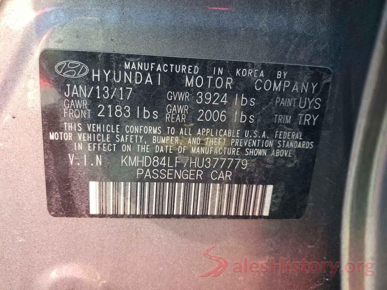 KMHD84LF7HU377779 2017 HYUNDAI ELANTRA