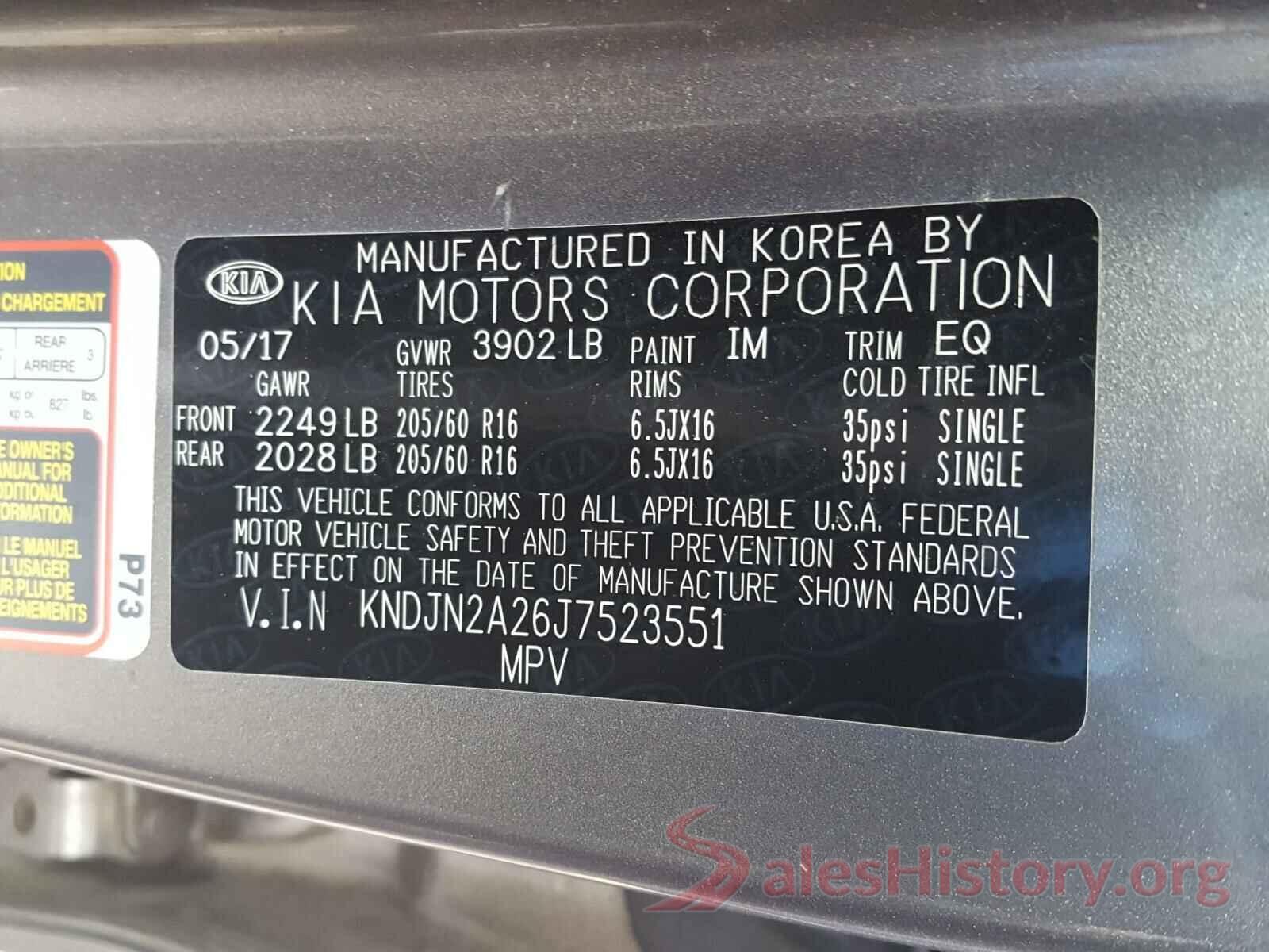 KNDJN2A26J7523551 2018 KIA SOUL