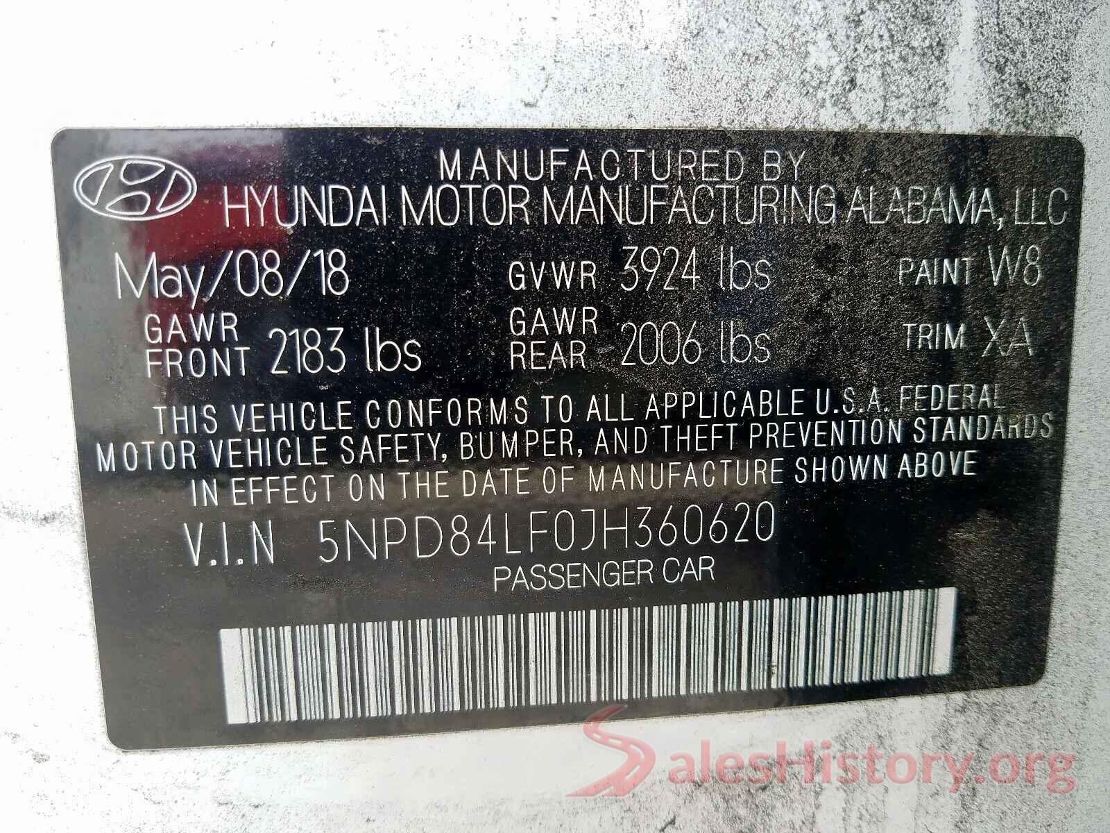 5NPD84LF0JH360620 2018 HYUNDAI ELANTRA