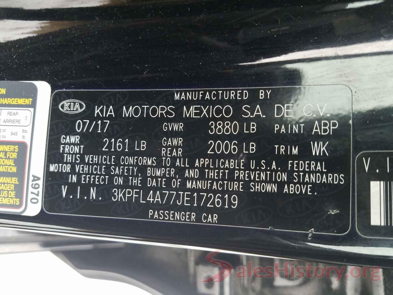 3KPFL4A77JE172619 2018 KIA FORTE