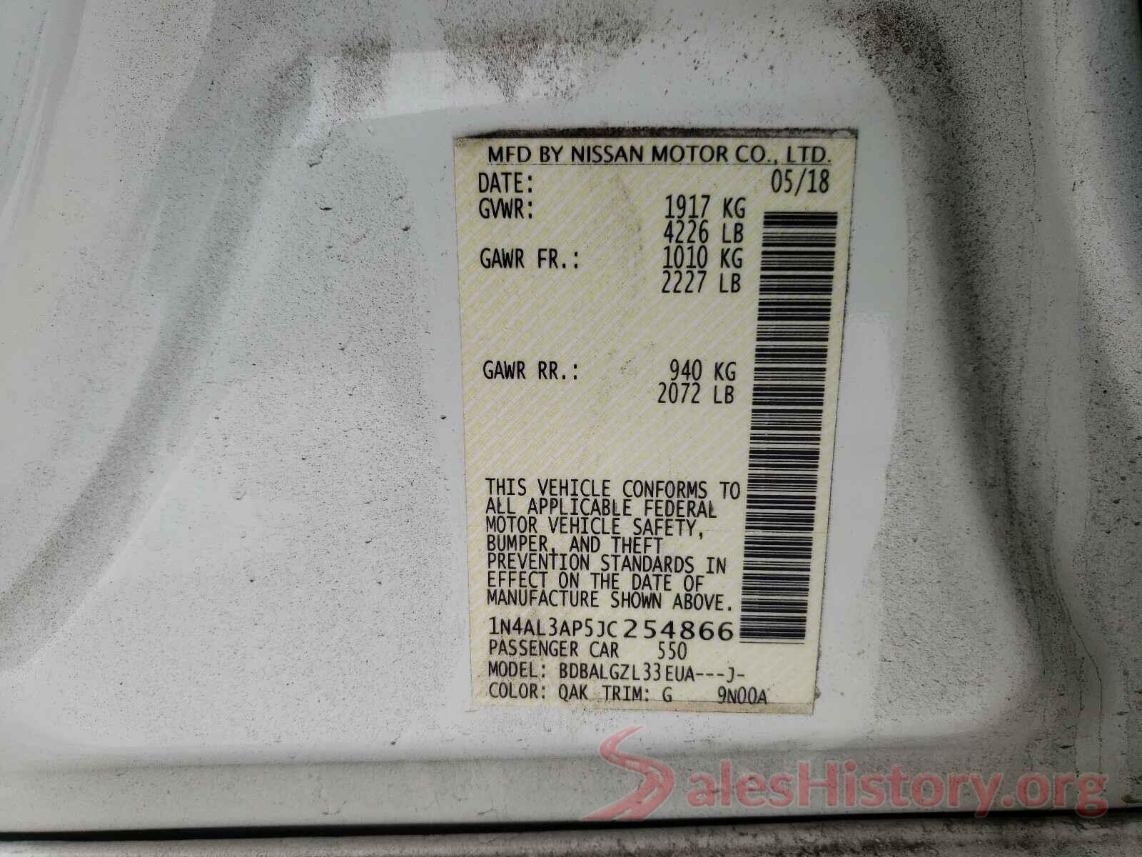 1N4AL3AP5JC254866 2018 NISSAN ALTIMA