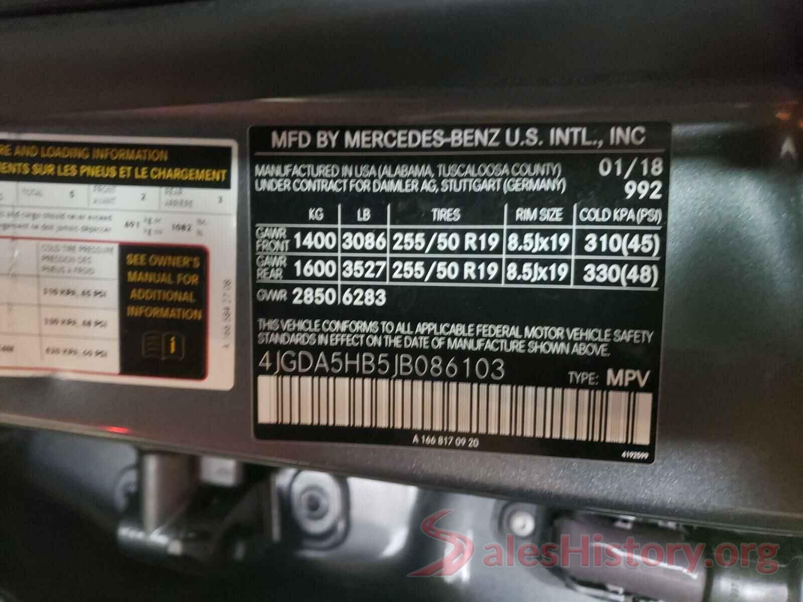 4JGDA5HB5JB086103 2018 MERCEDES-BENZ G CLASS