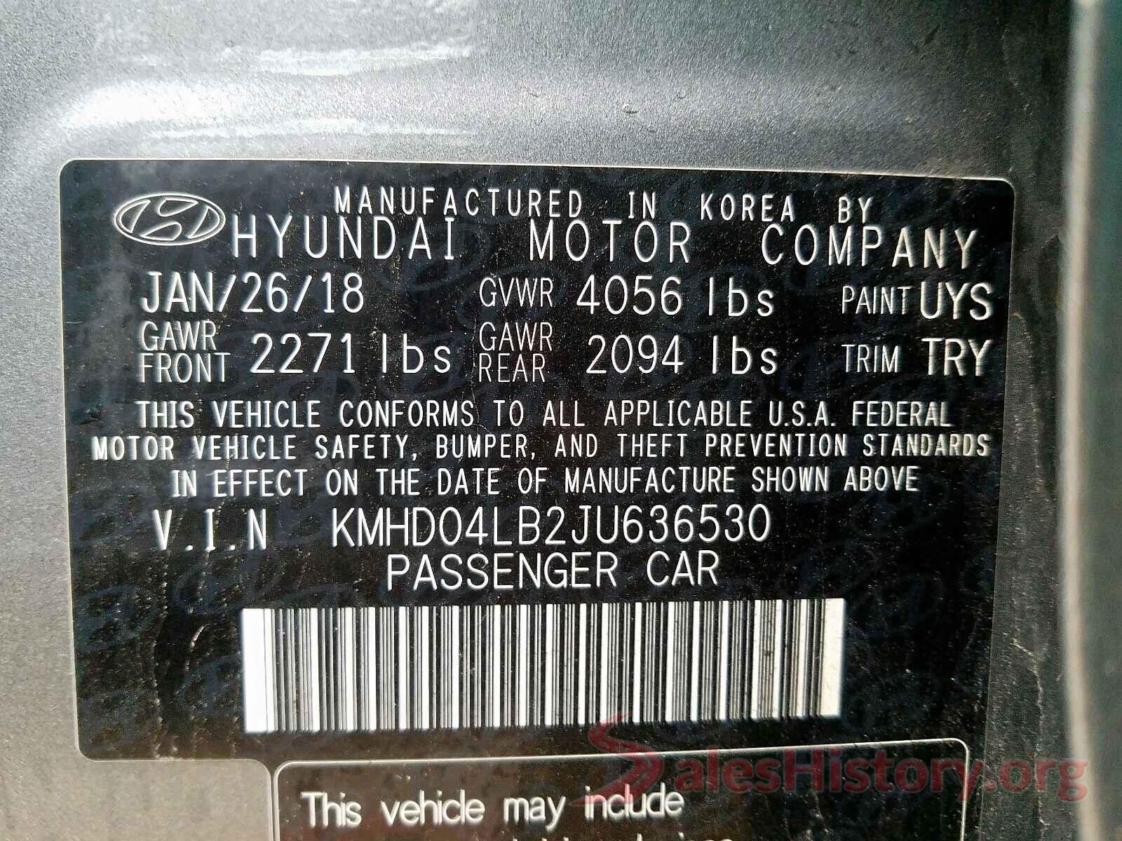 KMHD04LB2JU636530 2018 HYUNDAI ELANTRA