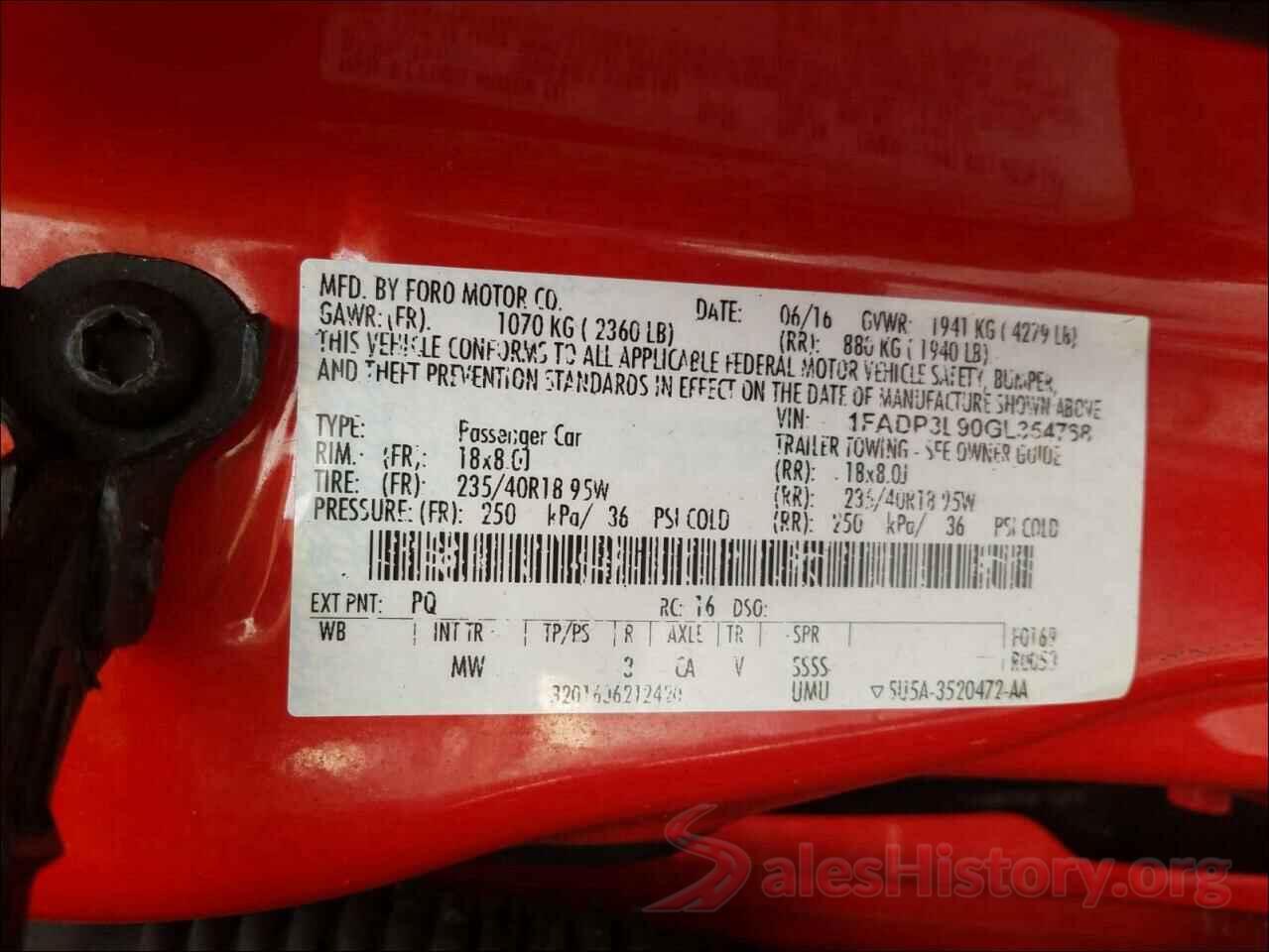 1FADP3L90GL354768 2016 FORD FOCUS