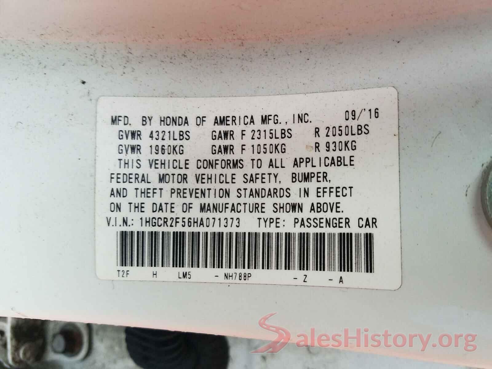 1HGCR2F56HA071373 2017 HONDA ACCORD