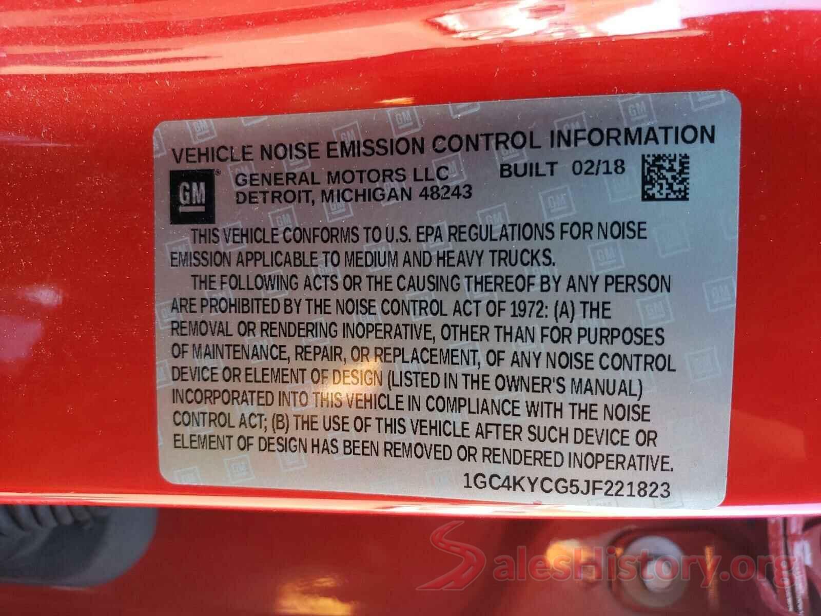 1GC4KYCG5JF221823 2018 CHEVROLET SILVERADO